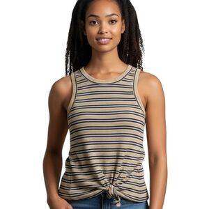 Madewell Audio Knot-Front Striped Tank Top